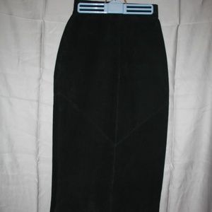 Black suede skirt